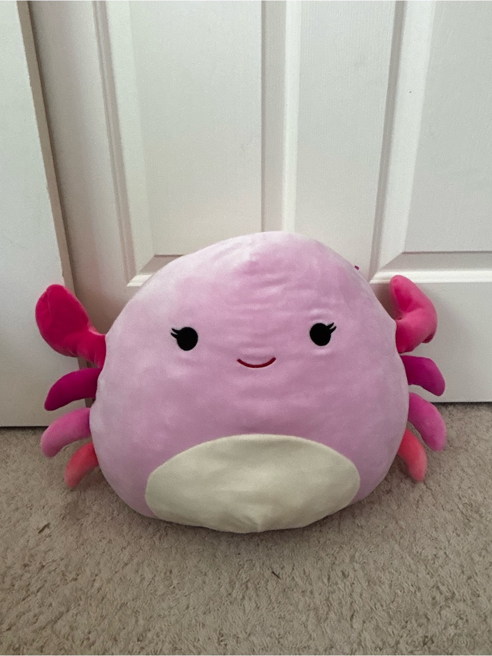 SQUISHMALLOWS Cailey  Plush Pink Crab Pillow Cushion Kellytoy